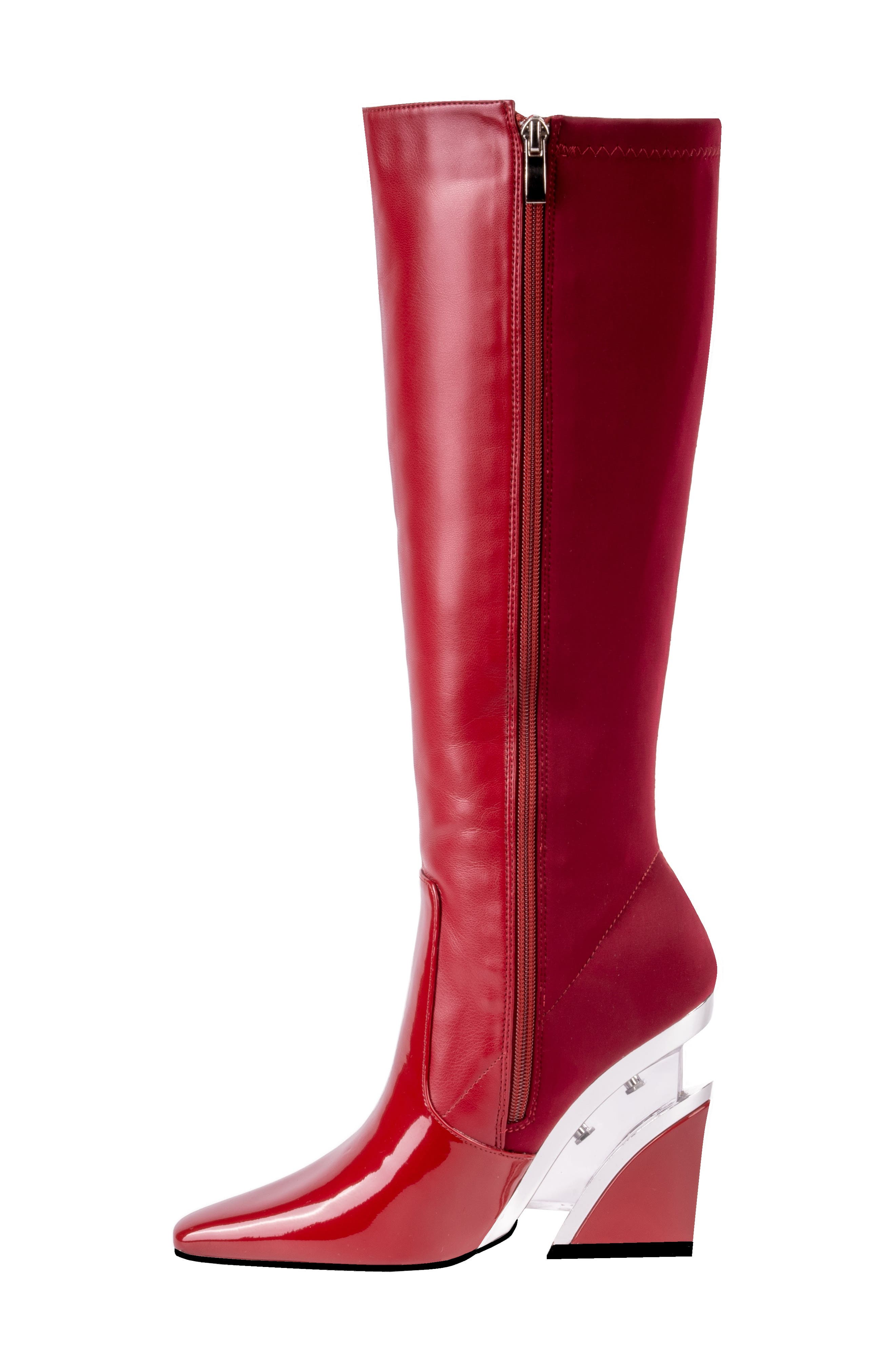 Villa Tall Boot, Alternate, color, BURGUNDY