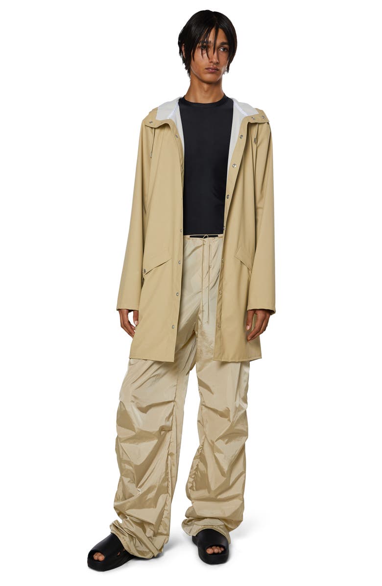 Rains Waterproof Longline Jacket, Alternate, color, Sand