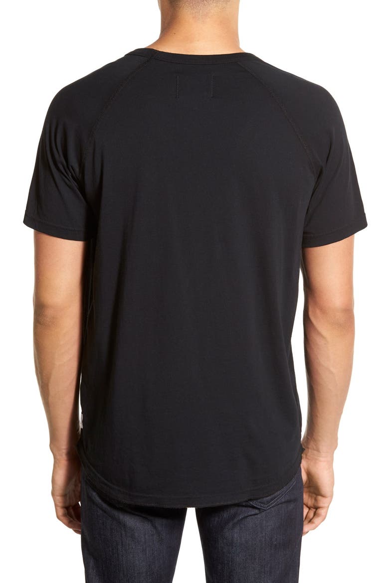 Lightweight Jersey Raglan T-Shirt, Alternate, color, BLACK