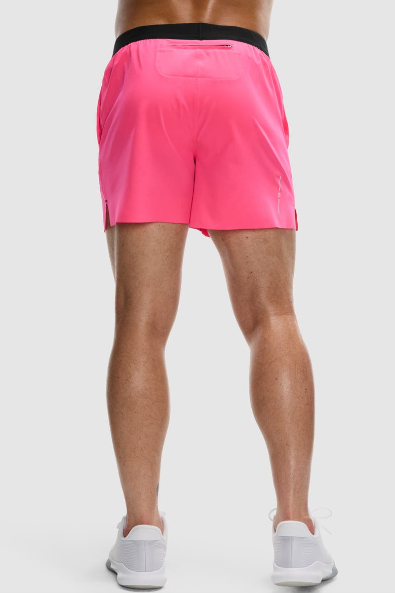 5" Lined Bonded Run Short, Alternate, color, Hot Pink