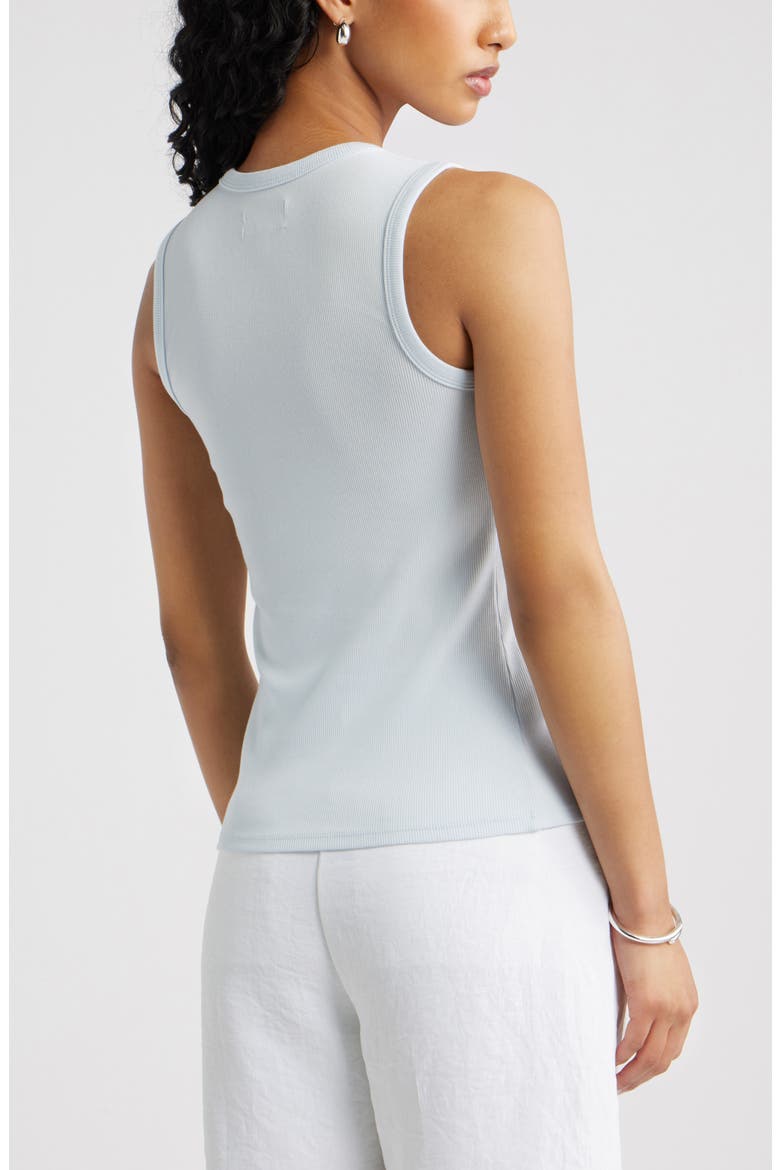 Rib Button-Up Tank, Alternate, color, BLUE BREEZE