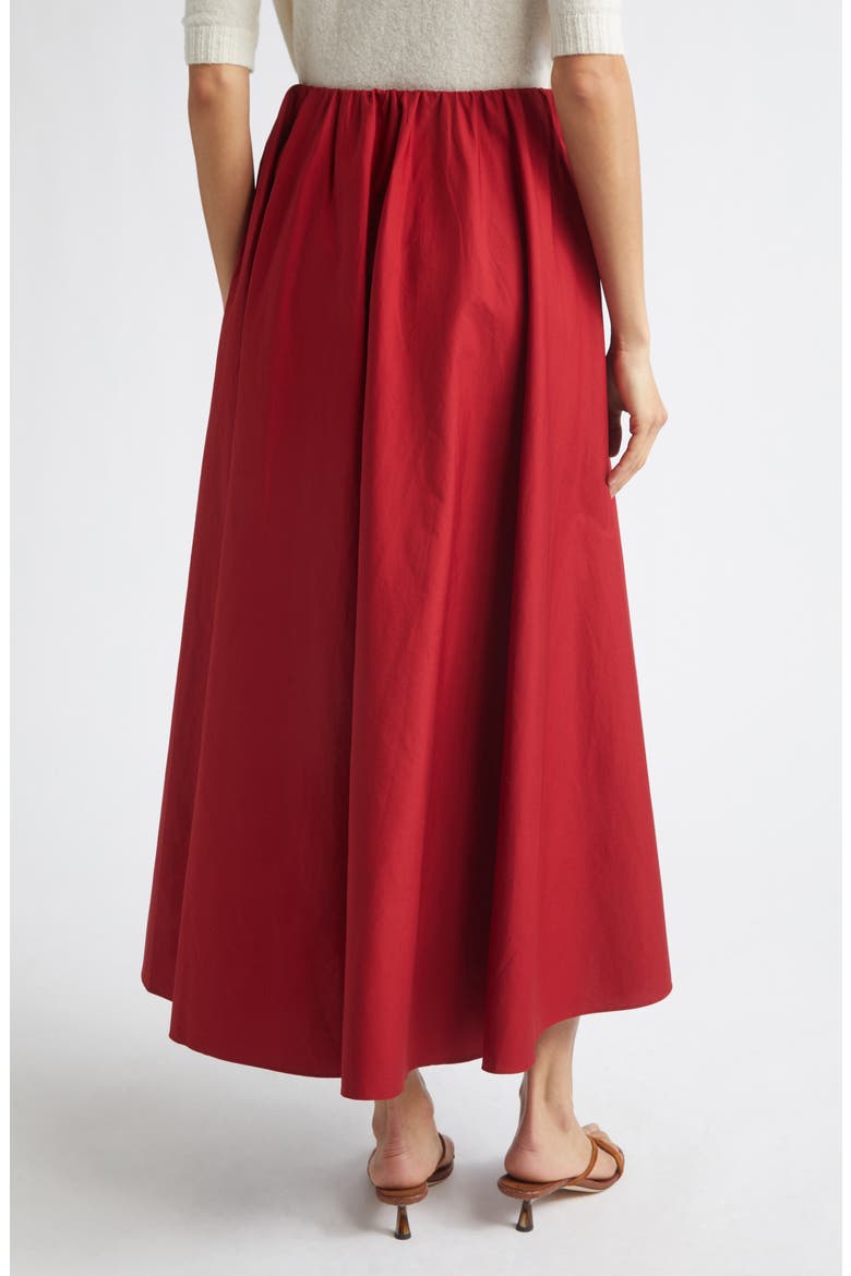 Milano Stretch Cotton Skirt, Alternate, color, ROUGE