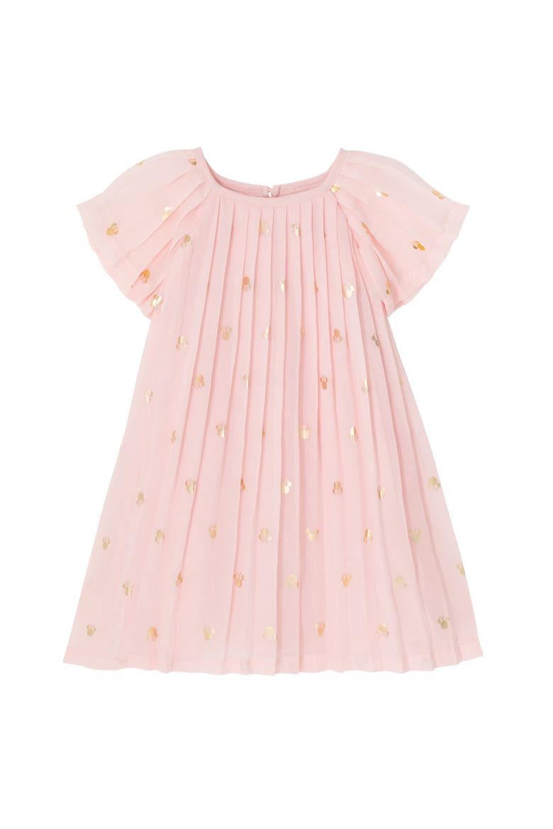 Minnie Mouse Short Sleeve Party Dress, Main, color, Pink