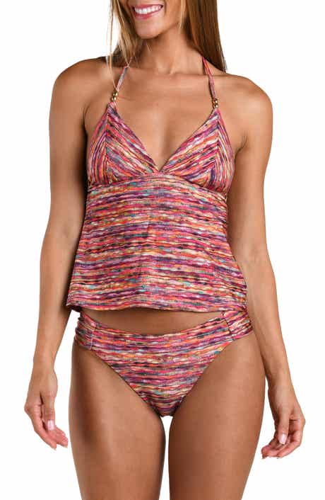 Shimmer Ripple Halter Tankini