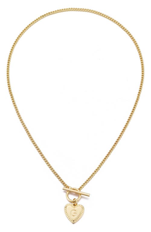 Adornia Initial Heart Toggle Necklace