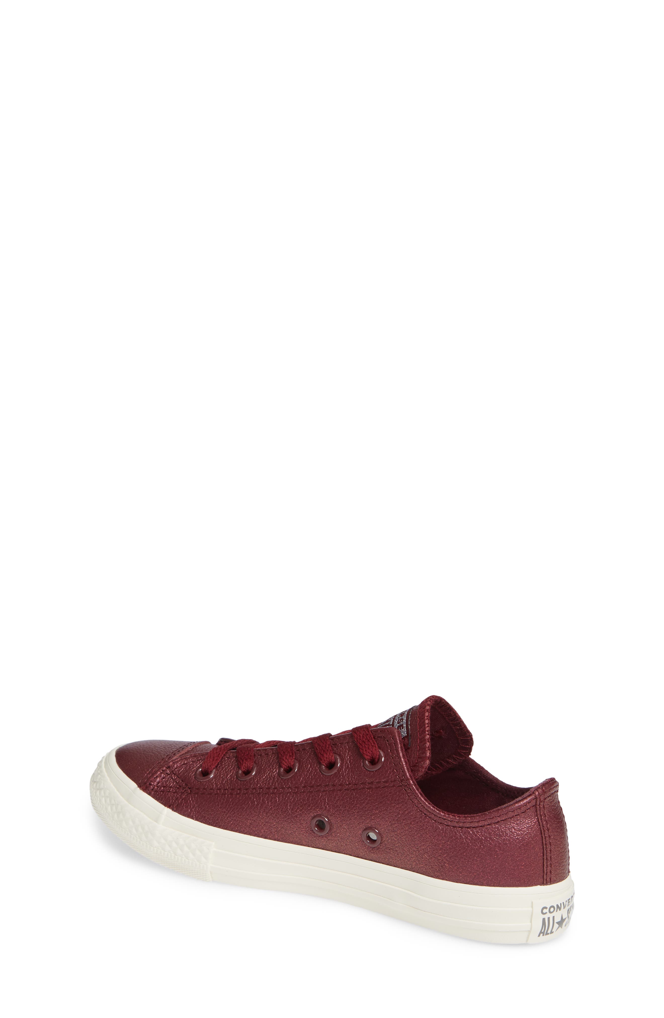 Converse Chuck Taylor<sup>®</sup> All Star<sup>®</sup> Metallic Faux Leather Ox Sneaker, Alternate, color, 