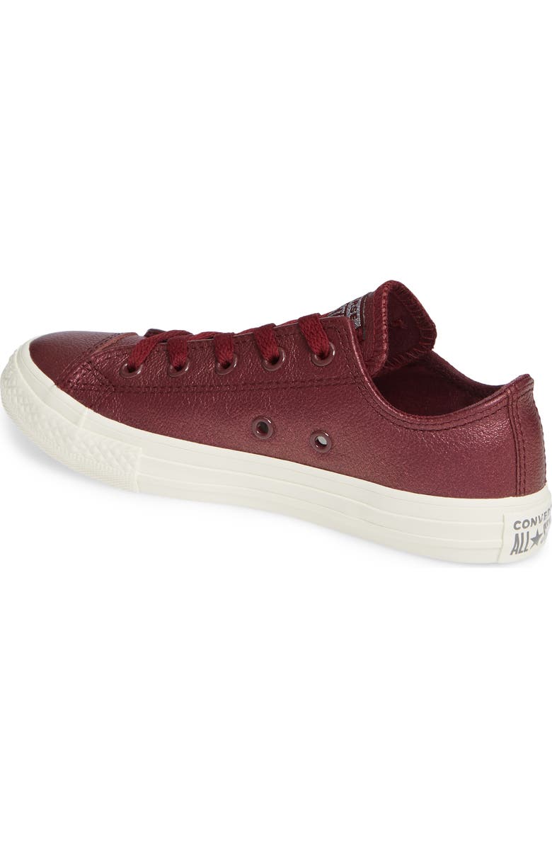 Converse Chuck Taylor<sup>®</sup> All Star<sup>®</sup> Metallic Faux Leather Ox Sneaker, Alternate, color,