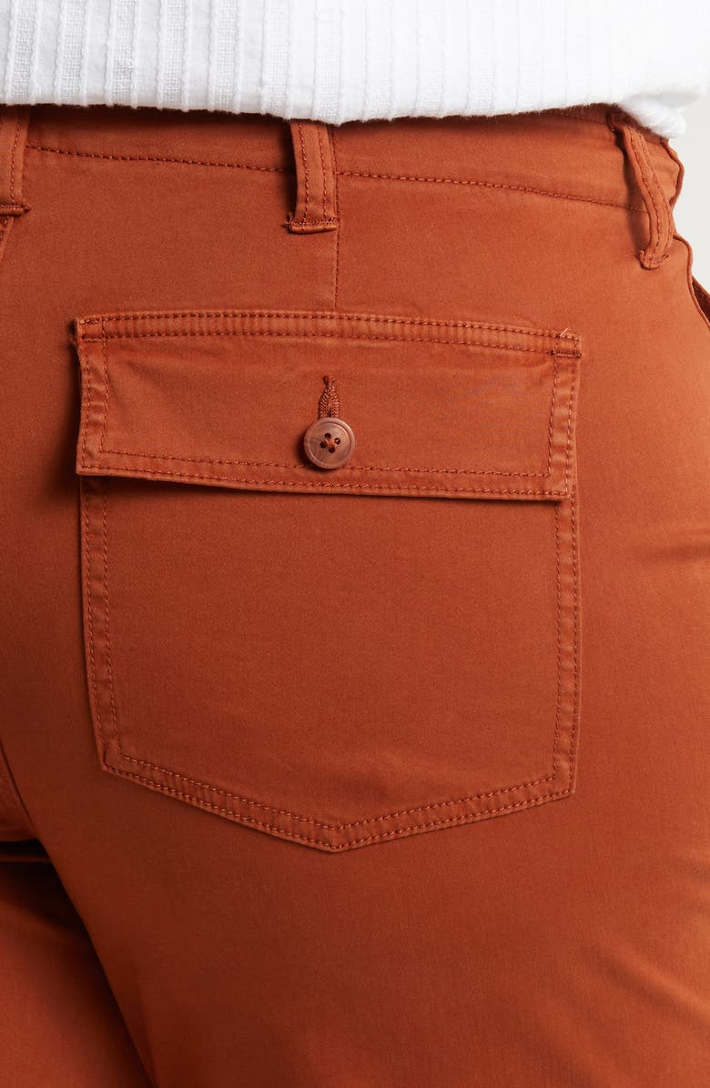 Liverpool Los Angeles Wide Leg Crop Twill Cargo Pants, Alternate, color, 