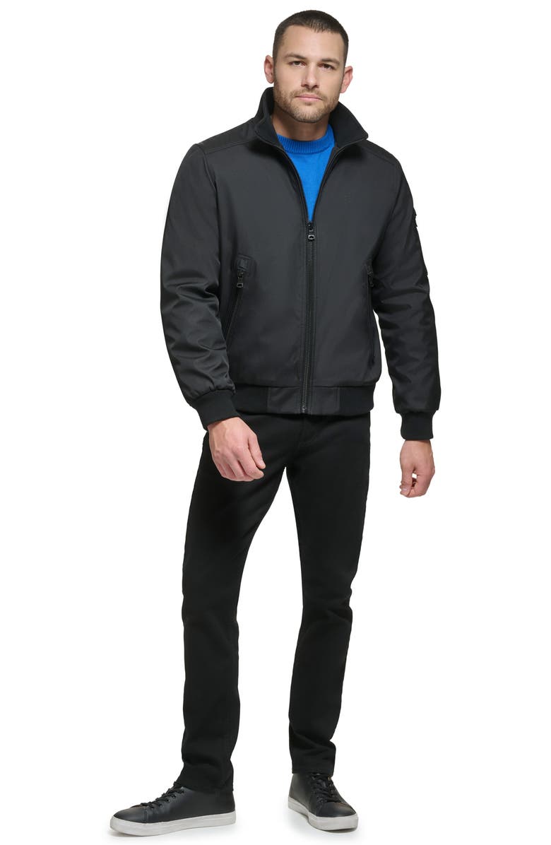 Calvin Klein Classic Water Resistant Bomber Jacket, Alternate, color, Black