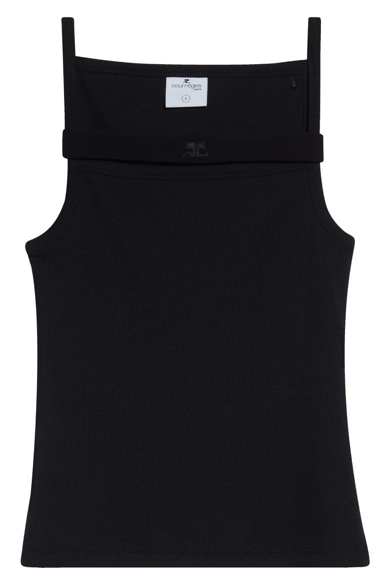 '90s Rib Strap Tank, Alternate, color, BLACK