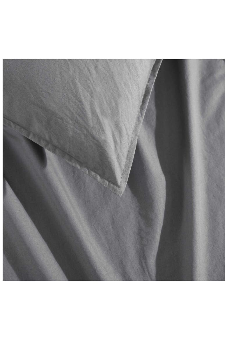 Washed Percale Comforter & Shams Set, Alternate, color, GREY