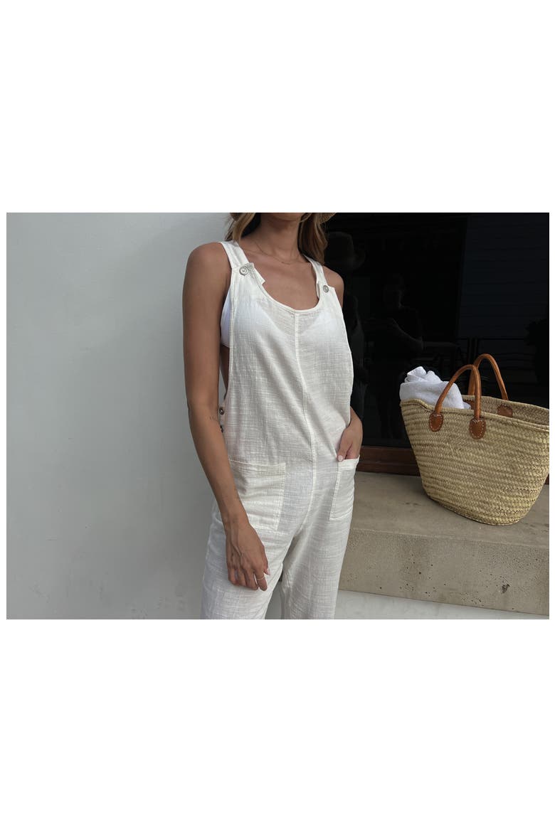 Freya Cover-Up Jumpsuit, Alternate, color, CREAM