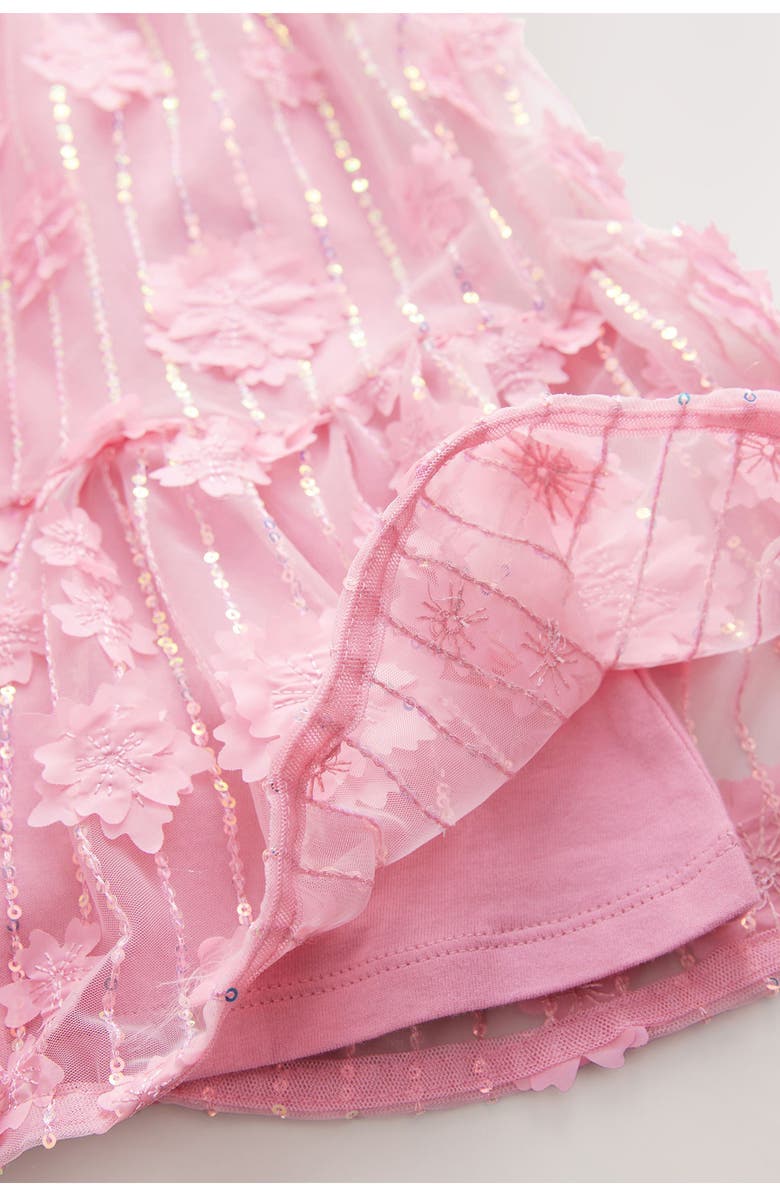 NEXT Kids' Butterfly Sequin Ruffle Mesh Party Dress, Alternate, color, 