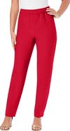 Roaman's Plus Size Classic Bend Over® Structured Straight Leg Pull On Pant