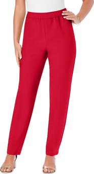 Roaman's Plus Size Classic Bend Over® Structured Straight Leg Pull On Pant