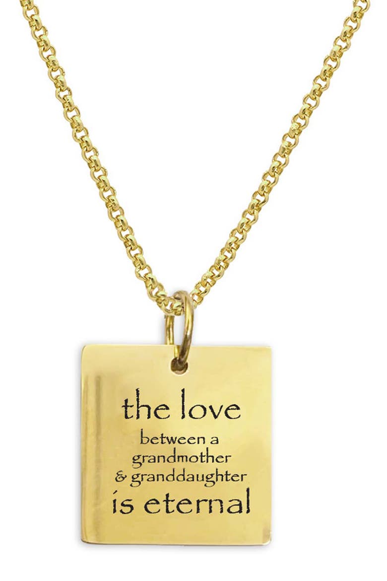 Grandmother & Granddaughter Pendant Necklace, Main, color, GOLD