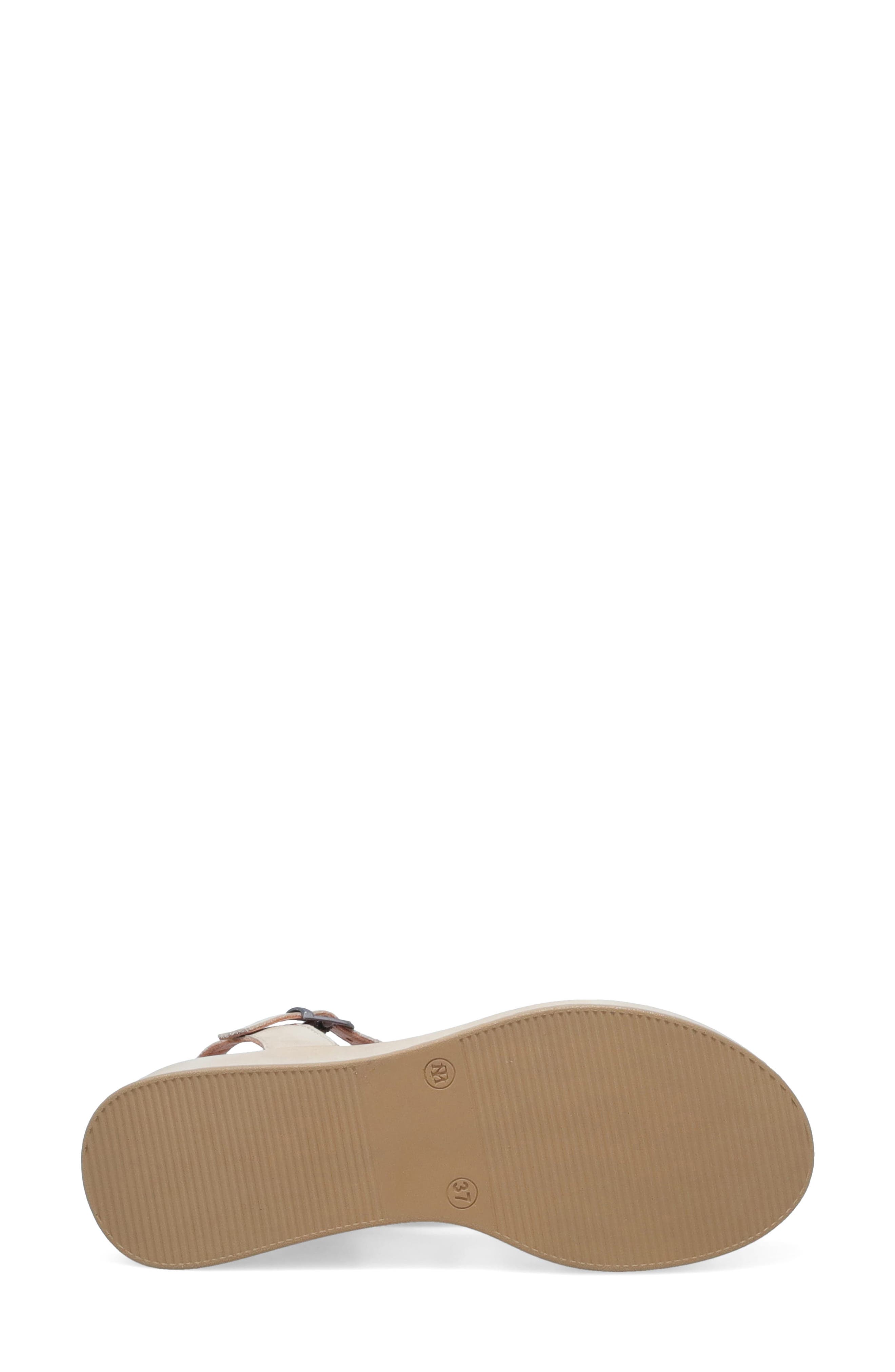 Preston Ankle Strap Wedge Sandal, Alternate, color, LATTE