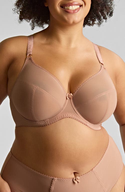 Panache Liberty Underwire Sheer Mesh Bra In Brown