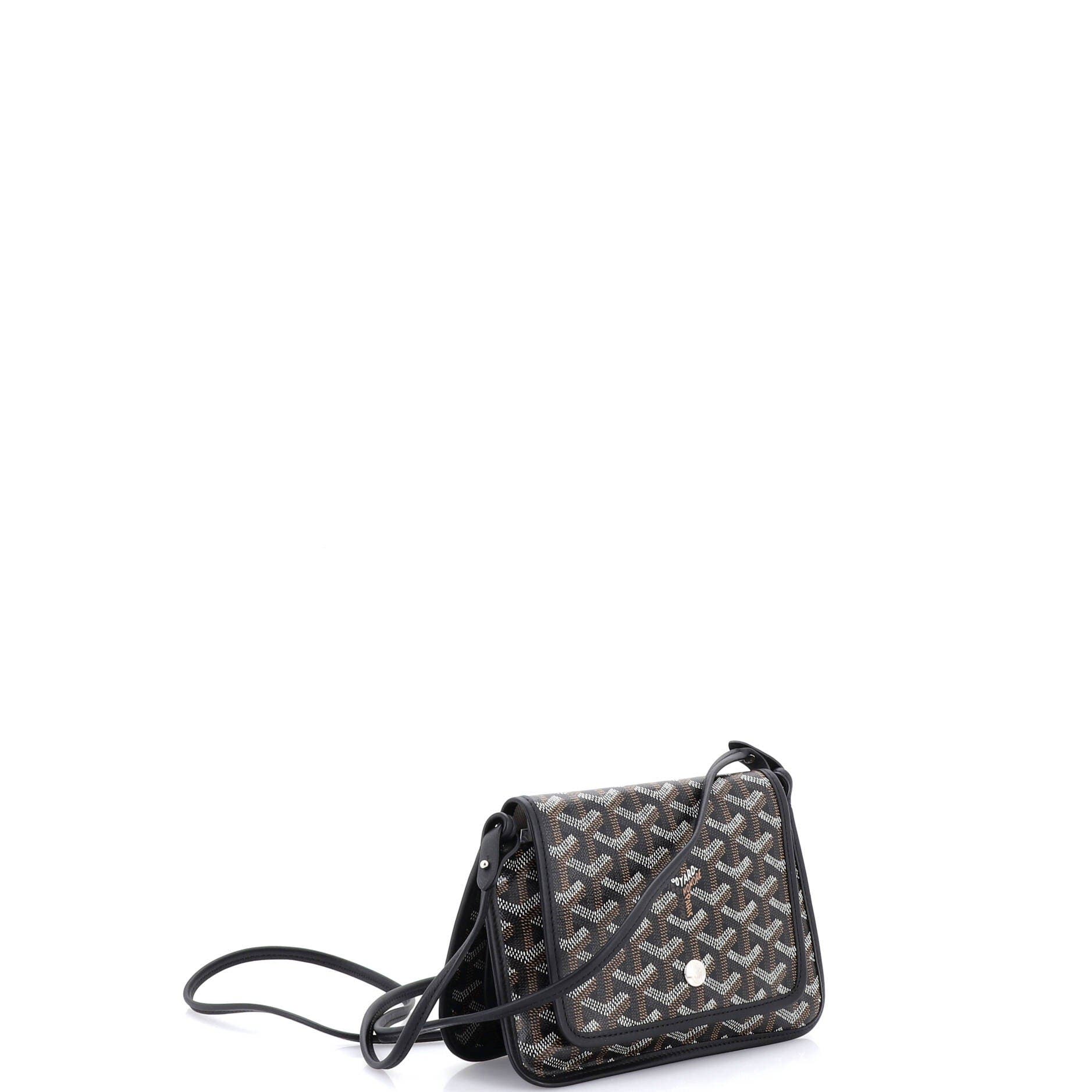 Pre-Owned Goyard Plumet Clutch Wallet Coated Canvas, Alternate, color, Black