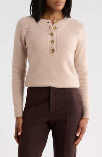 Cashmere Raglan Henley Sweater