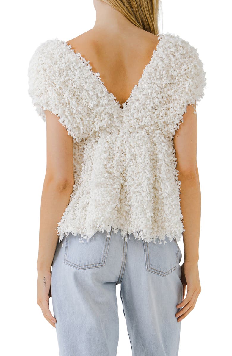 Endless Rose Textured Plunge Neck Top, Alternate, color, 