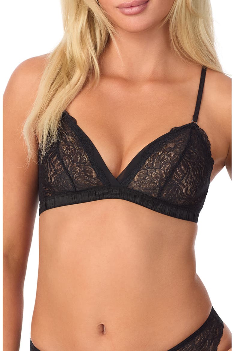 Luxe Lace Bralette, Main, color, BLACK