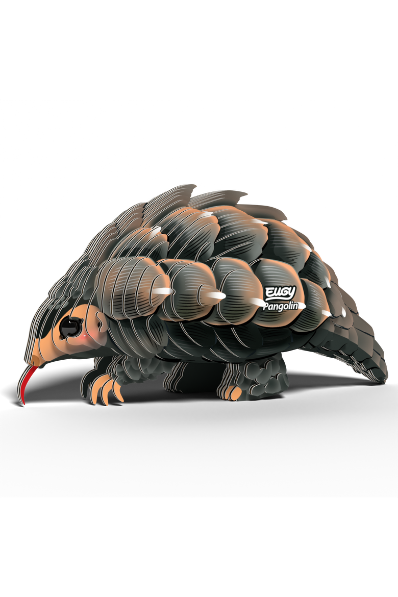 Pangolin 3D Puzzle, Alternate, color, No Color