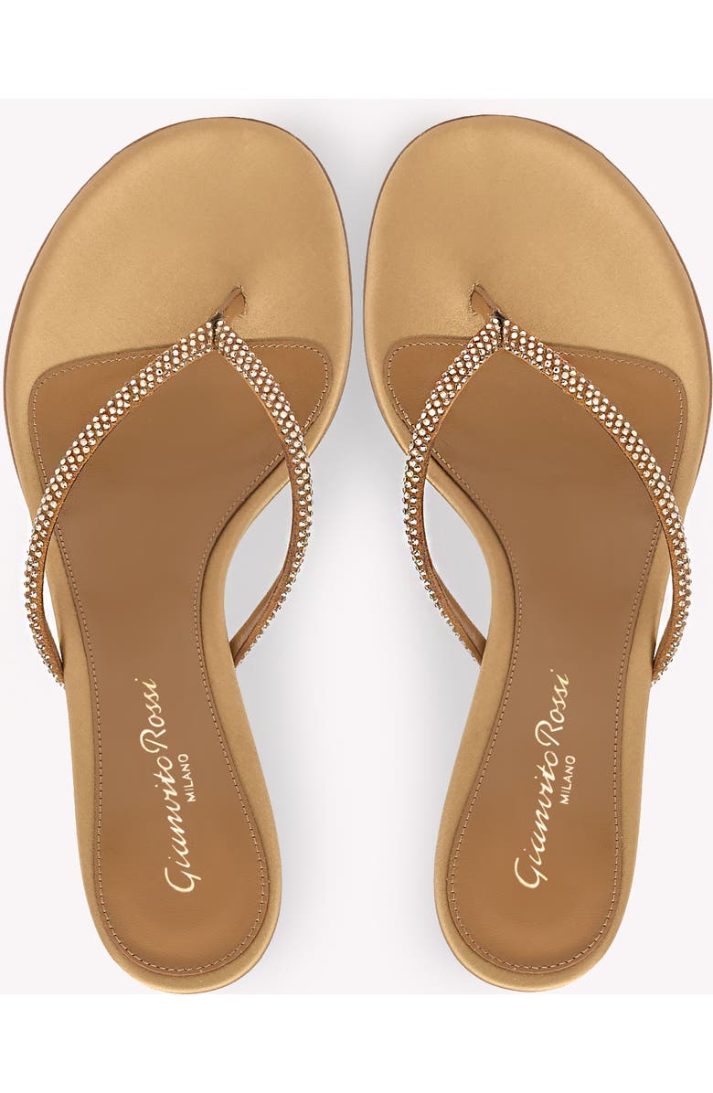 Gianvito Rossi India Thong, Alternate, color, Brown Leather