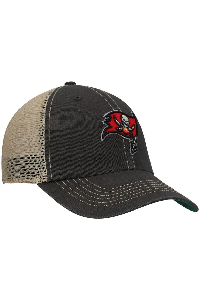 Men's '47 Pewter/Natural Tampa Bay Buccaneers Trawler Trucker Clean Up Snapback Hat, Alternate, color, Pewter
