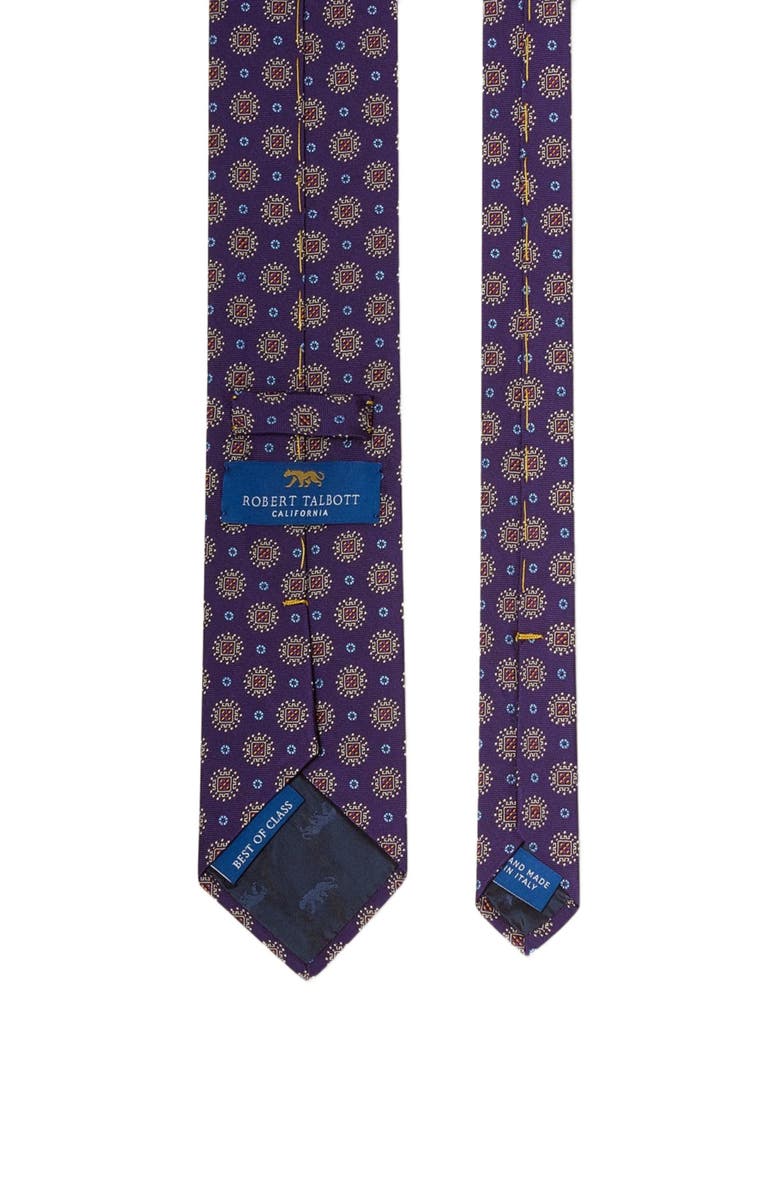 Robert Talbott Robert Floral Jacquard Necktie, Alternate, color, Purple