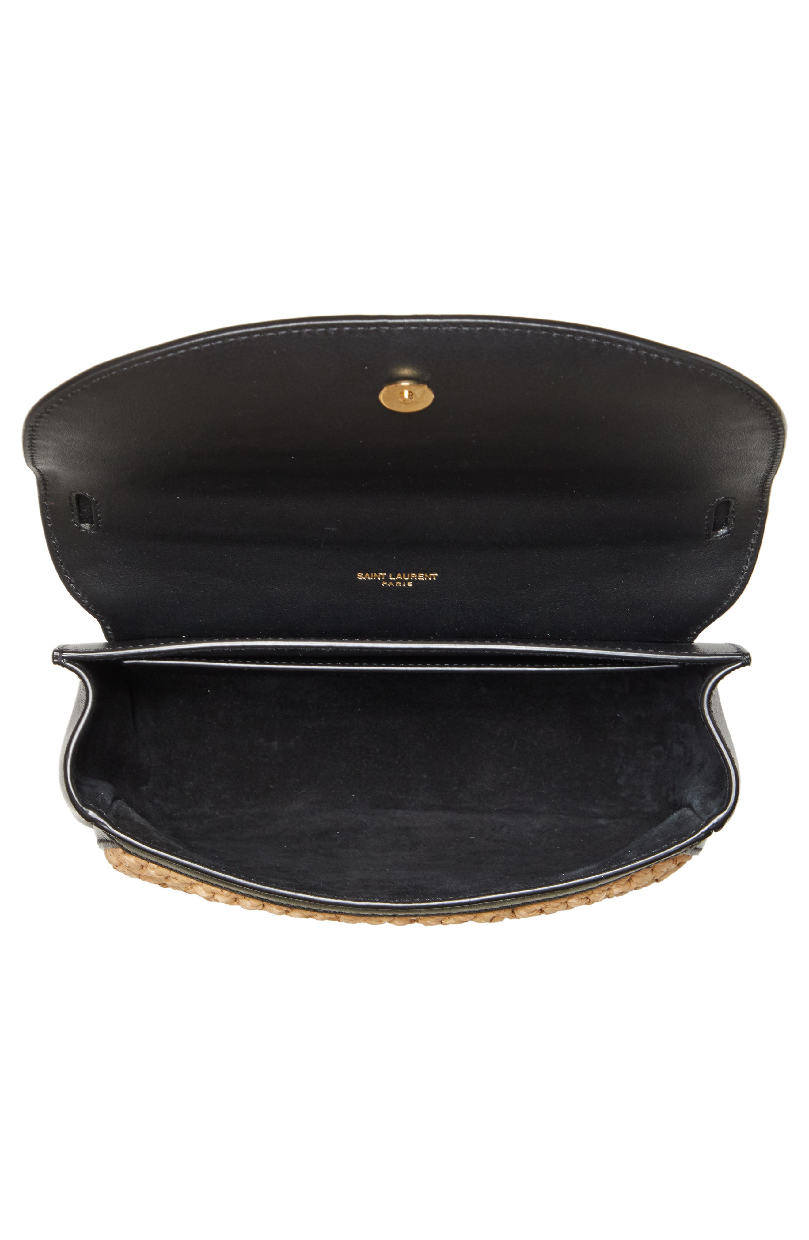 Saint Laurent Medium Kaia Raffia Crossbody Bag, Alternate, color, 