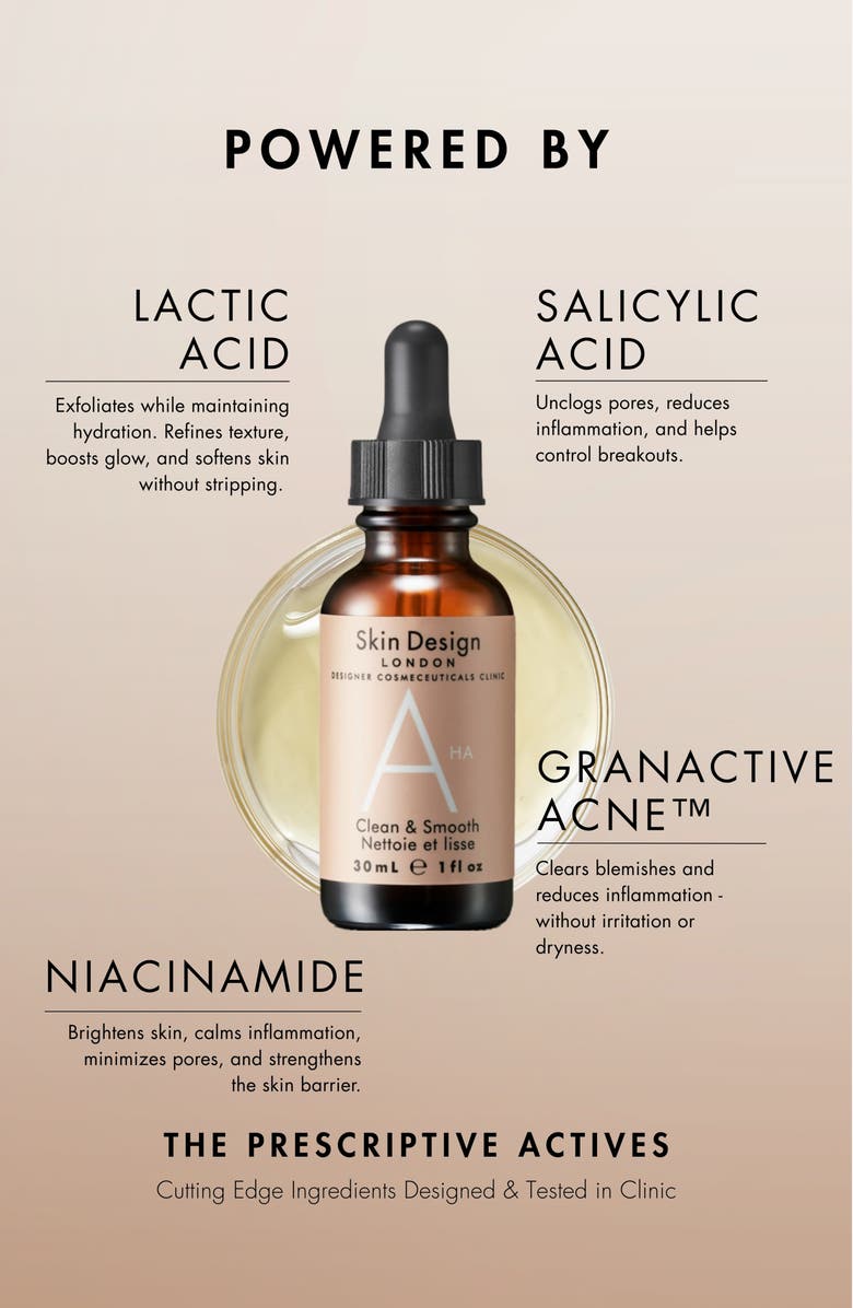 Skin Design London AHA Clean & Smooth Serum, Alternate, color,