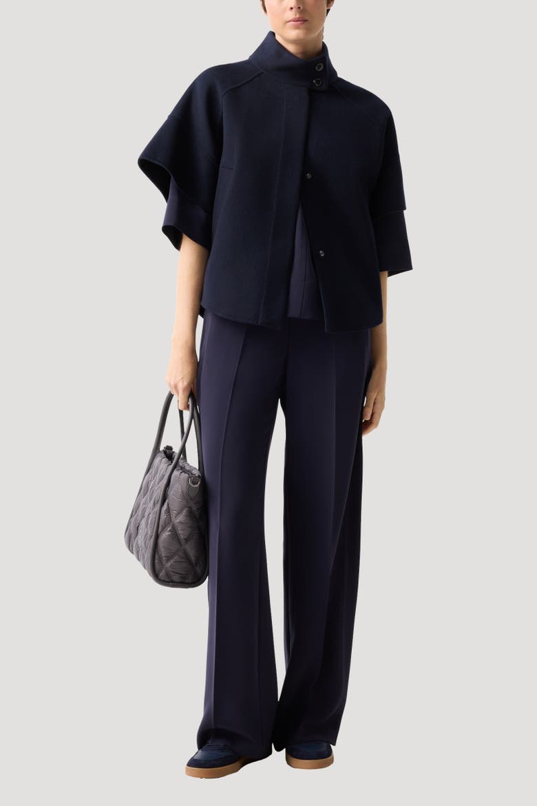 Enny Crepe Pants, Alternate, color, Navy blue