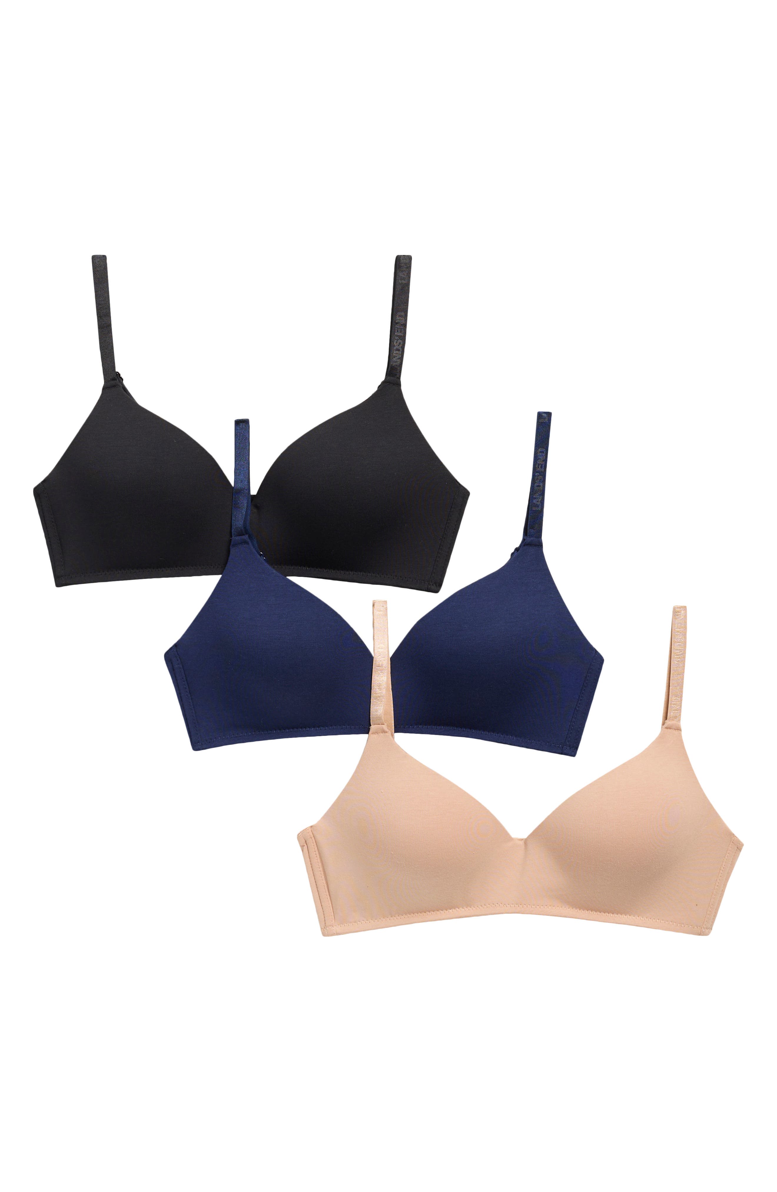 Lands' End Soft Essential 3-Pack Assorted Bralettes