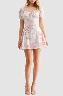 Patchwork Detail Embroidered Minidress