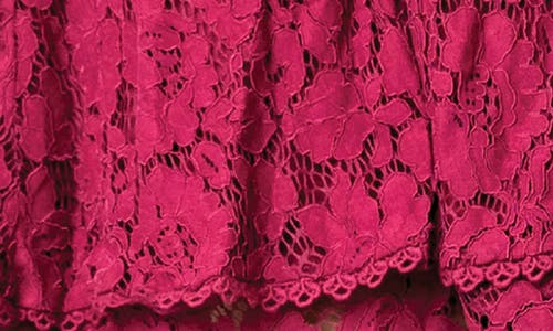 Gibsonlook Lace Long Sleeve Fit & Flare Minidress In Red
