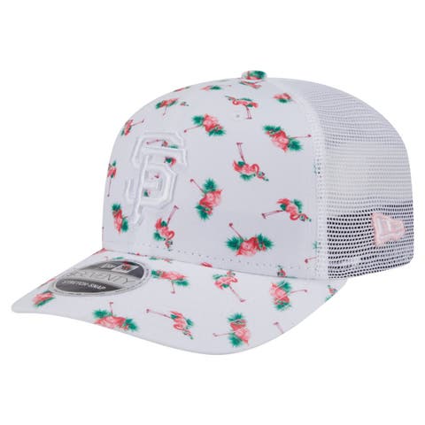Men's New Era  White San Francisco Giants Flamingo Mesh Back 9SEVENTY Stretch-Snap Hat