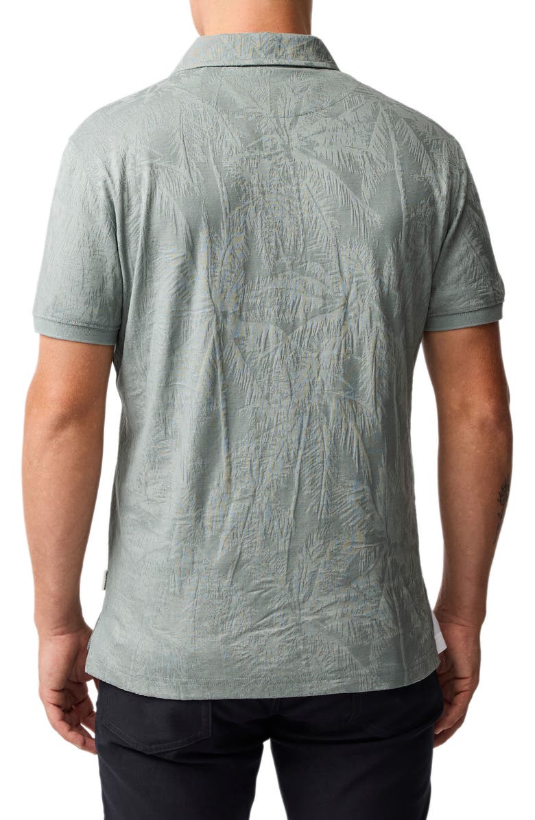 Rodd & Gunn Warren Leaf Jacquard Cotton Polo, Alternate, color, Eucalyptus