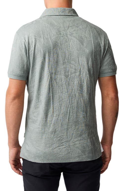 Rodd & Gunn Warren Leaf Jacquard Cotton Polo In Green
