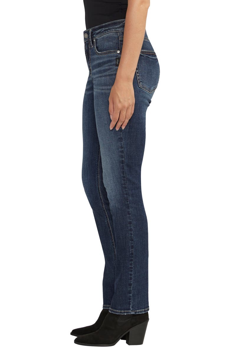 Silver Jeans Co. Avery Curvy High Waist Straight Leg Jeans, Alternate, color, 
