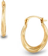 Frankie & Zoe 14K Yellow Gold Oval Hoop Earrings