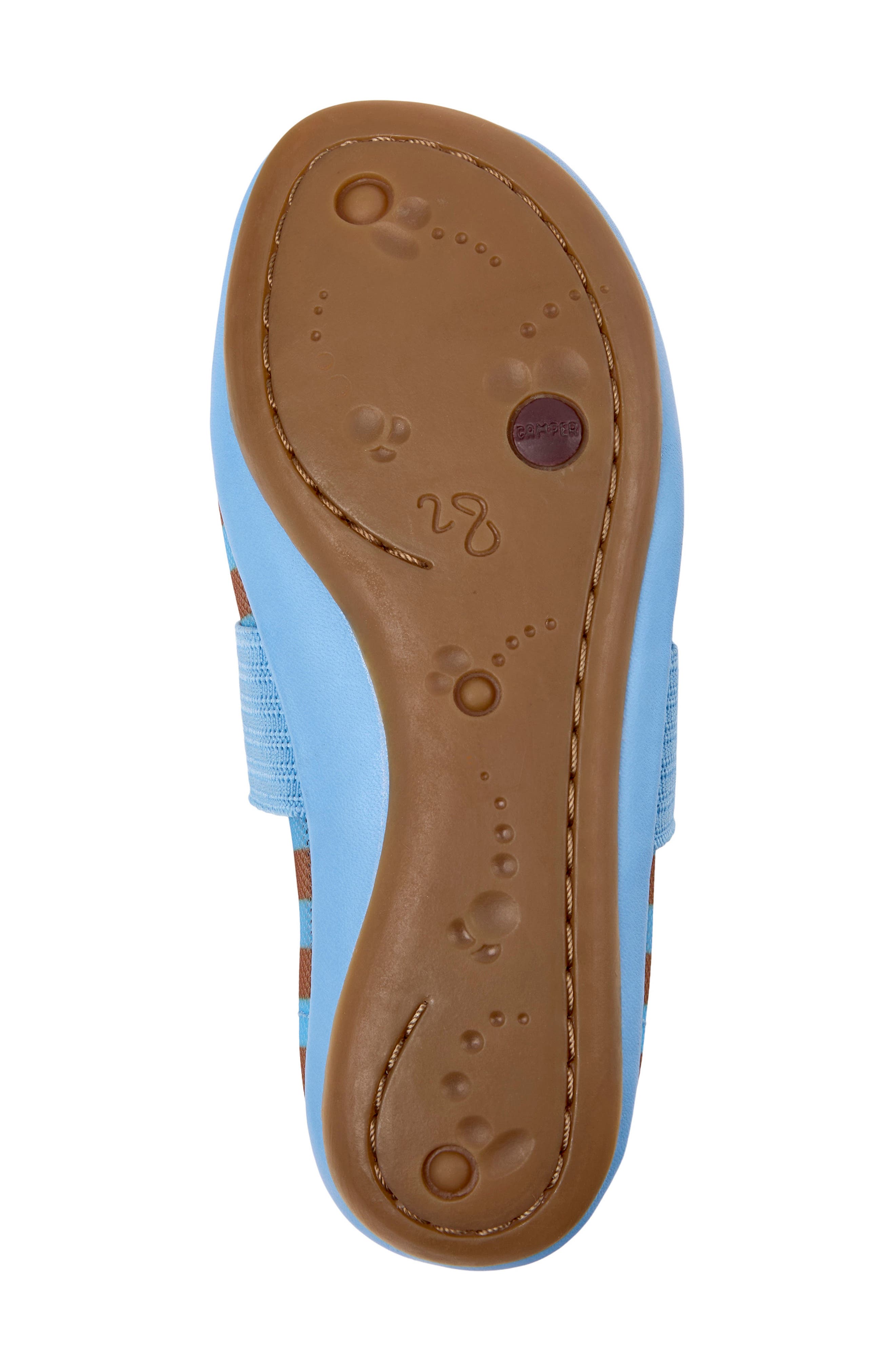 Camper Kids' Right Mary Jane Ballet Flat, Alternate, color, Blue Stripe