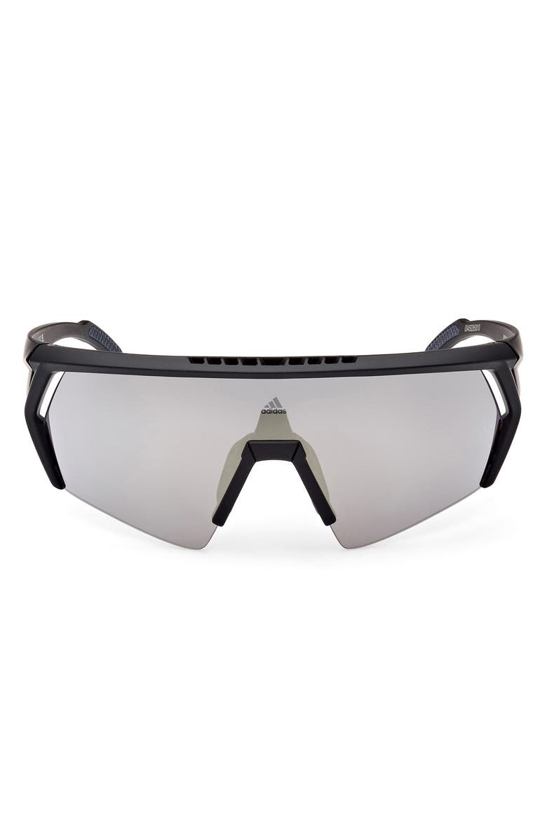 adidas 00mm Shield Sunglasses, Main, color, Matte Black / Brown Mirror