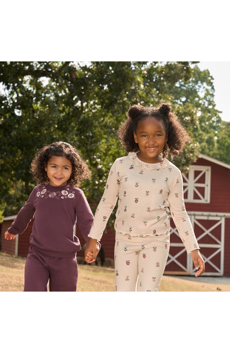 Modern Moments<sup>™</sup> by Gerber Ruffle Collar Top and Flare Pant Set, Alternate, color, Ivory