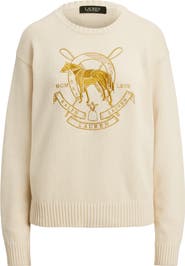 Lauren Ralph Lauren Embroidered Crewneck Sweater