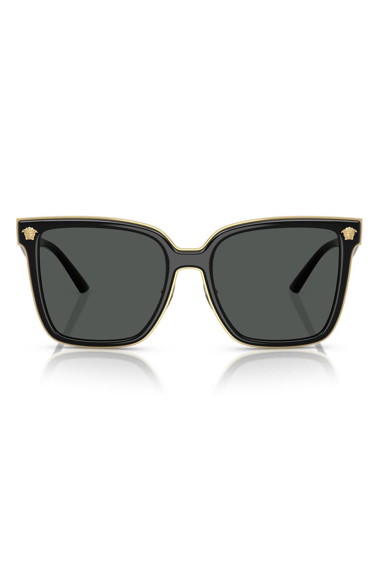 Versace 58mm Butterfly Sunglasses, Main, color, Black