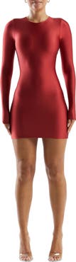 Naked Wardrobe Long Sleeve Body-Con Minidress