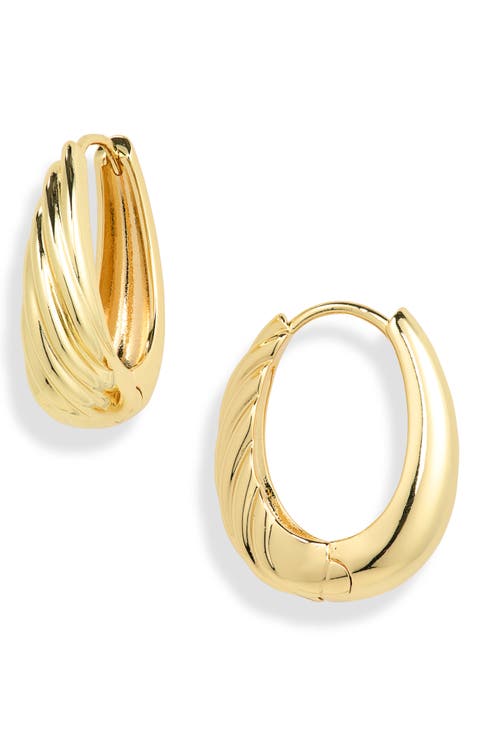 Twisted Hinge Hoop Earrings