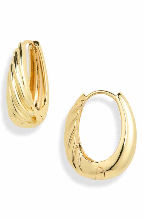 Twisted Hinge Hoop Earrings