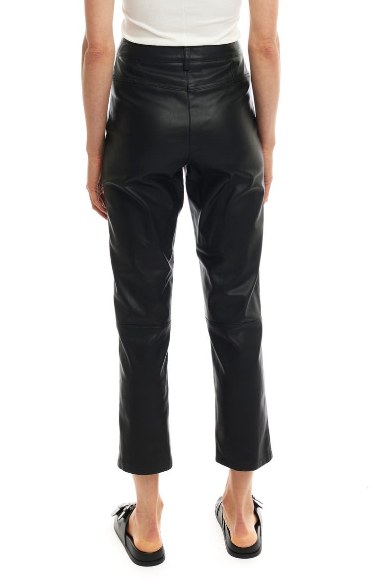 Jen Faux Leather Trousers, Alternate, color, BLACK